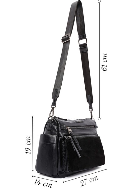Kadın Siyah Uzun Askılı Çapraz Çanta 25WBD246414 fiyatları