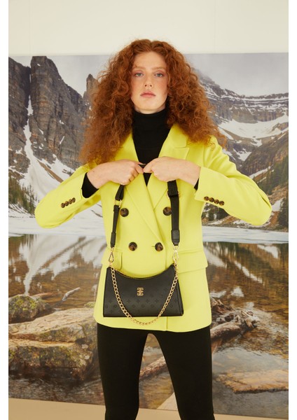 Kadın Floater Siyah Omuz Çantası 05PO22Y1565-F S