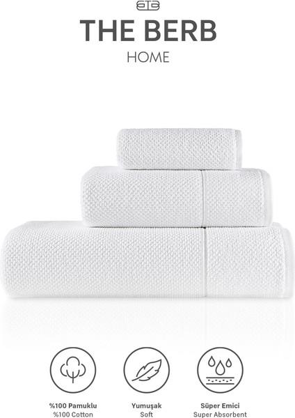 %100 Pamuk 3'lü Banyo Havlu Seti (30X50 50X100 70X150)