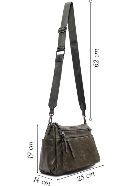 Kadın Yeşil Uzun Askılı Çapraz Çanta 25WBD246414 fiyatları