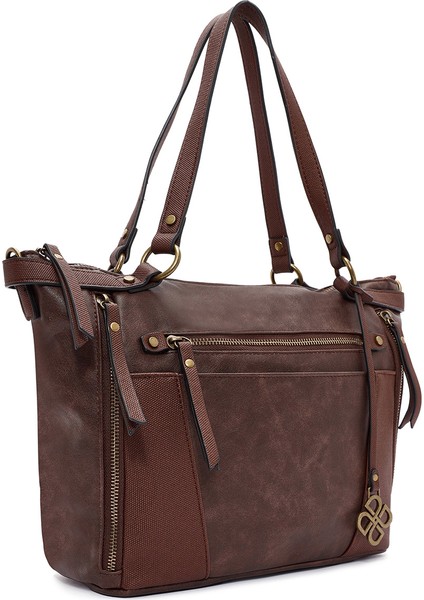 Kadın Kahverengi Uzun Askılı Kol Çantası 25WBD247614 indirimleri