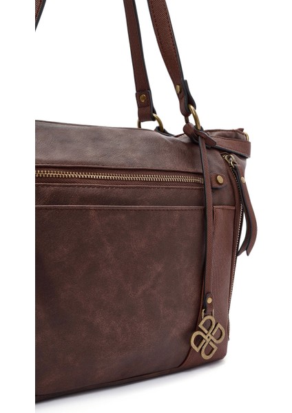 Kadın Kahverengi Uzun Askılı Kol Çantası 25WBD247614