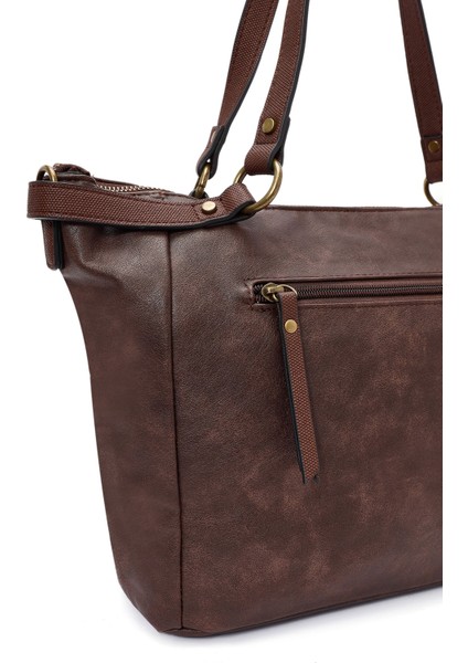 Kadın Kahverengi Uzun Askılı Kol Çantası 25WBD247614