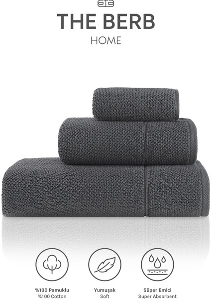 %100 Pamuk 3'lü Banyo Havlu Seti (30X50 50X100 70X150)