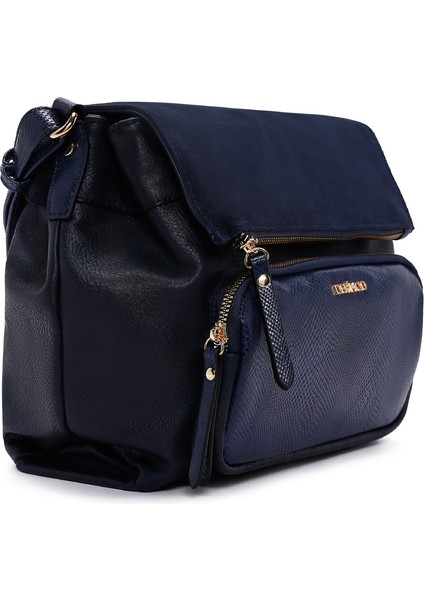 Kadın Lacivert Uzun Askılı Baskılı Çapraz Çanta 25WBD246814 indirimleri