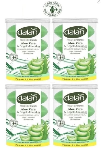 Dalan Fresh Minerals Duş Sabunu Aloe Vera 440 gr x 4 Paket (4 Kutu)