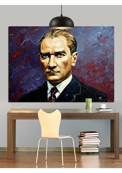 Mustafa Kemal Atatürk Portresi Dekoratif Kanvas - Mdf Ahşap Tablo fiyatları