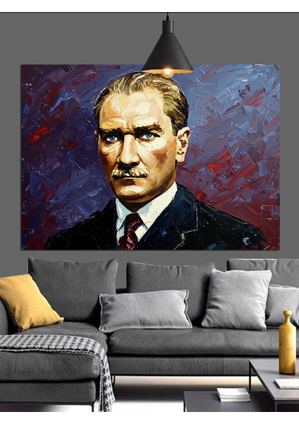 Mustafa Kemal Atatürk Portresi Dekoratif Kanvas - Mdf Ahşap Tablo indirimleri