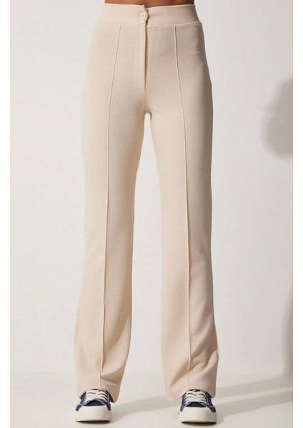 Ithal Krep Kumaş Palazzo Bej Pantolon fiyatları