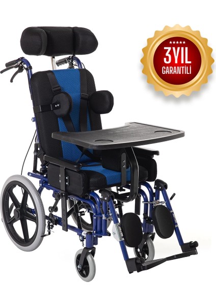 Römer Spastik Özellikli Manuel Tekerlekli Sandalye | Sırt Yatar, Ayak Kalkar, Tilt Mekanizmalı R258