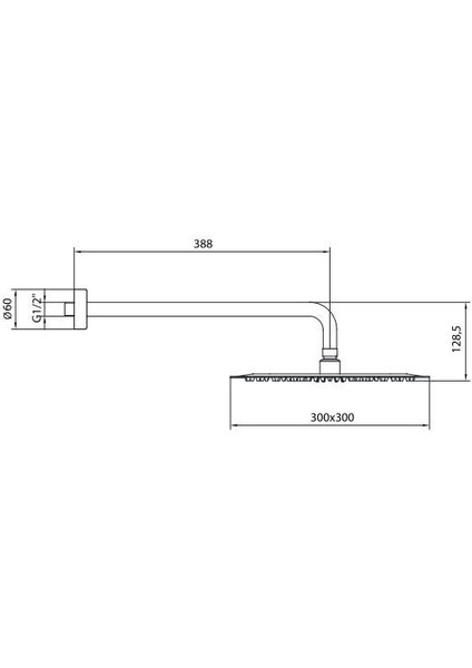 Ar Efes Plus Tepe Duş Başlığı (300X300 Mm) Duvardan Borulu (L=388 Mm) 102145092 fiyatları