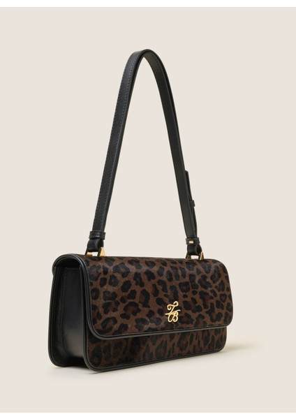 Deri Siyah Kadın Omuz Çantası 25FW352 modelleri