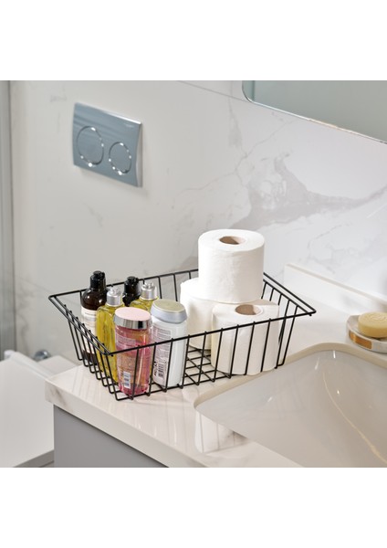 Siyah Dikdörtgen Sepet Şık Çok Amaçlı Dolap Düzenleyici Organizer modelleri