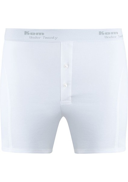 Erkek Boxer 2 Düğme Detaylı Pamuk-Modal 2&#039;LI Beyaz - Beyaz - Bcp1.loıngbboux-Be-L fiyatları