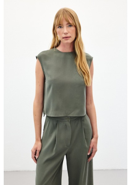 Kolsuz Salaş Bluz - Haki fiyatları