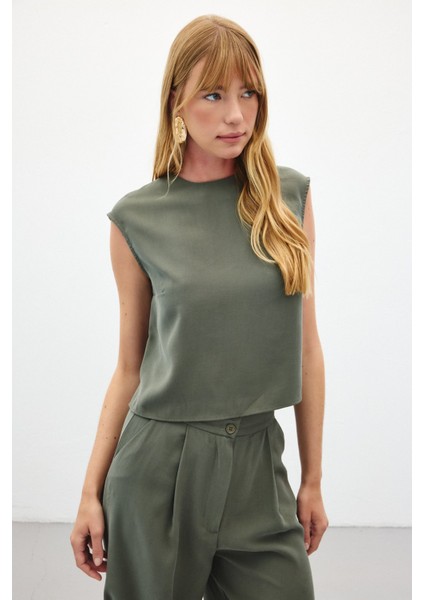 Kolsuz Salaş Bluz - Haki fırsatları