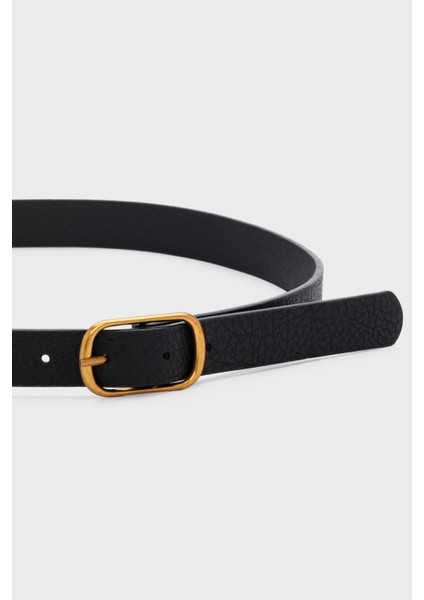 Dikdörtgen Suni Deri Kemer Siyah fiyatları