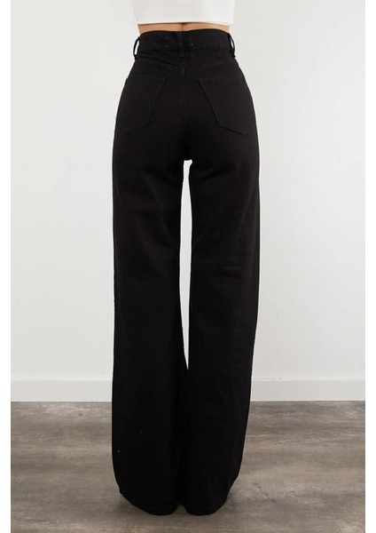 Arthurr Kız Çocuk Siyah Likralı Süper Yüksek Bel Salaş Paça Kot Pantolon modelleri