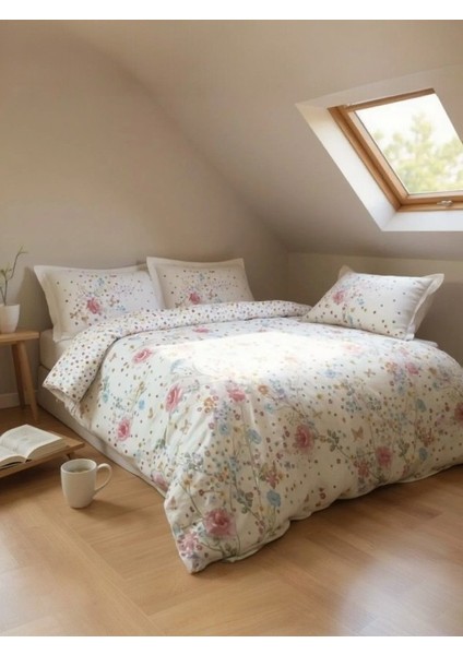 Ranforce Visterya Nevresim Takımı – Çift Kişilik, %100 Pamuk, Yumuşak