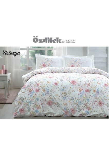 Ranforce Visterya Nevresim Takımı – Çift Kişilik, %100 Pamuk, Yumuşak fiyatları