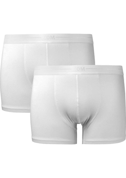 Erkek Boxer %100 Pamuk Düz Renk Esnek 2&#039;LI Beyaz - Beyaz - Bcp1.cojlıdnbxox-Be-S modelleri