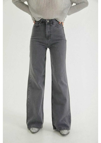 Golden Arrow Kadın Geniş Paça Füme Palazzo Pantolon Yüksek Bel Pamuk Elastan 5 Cep modelleri