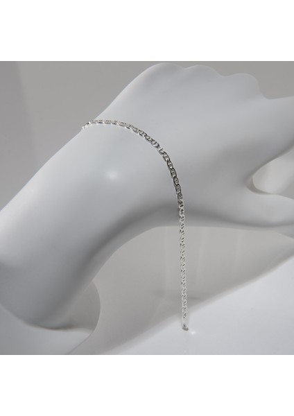 60 Mikron Barlı Gümüş Bileklik