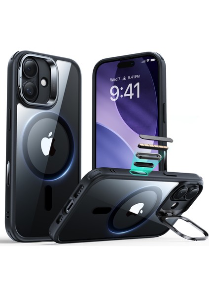 Apple iPhone 17 Classic Hybrid Magsafe Standlı Kılıf - Kamera Kontrol Buton