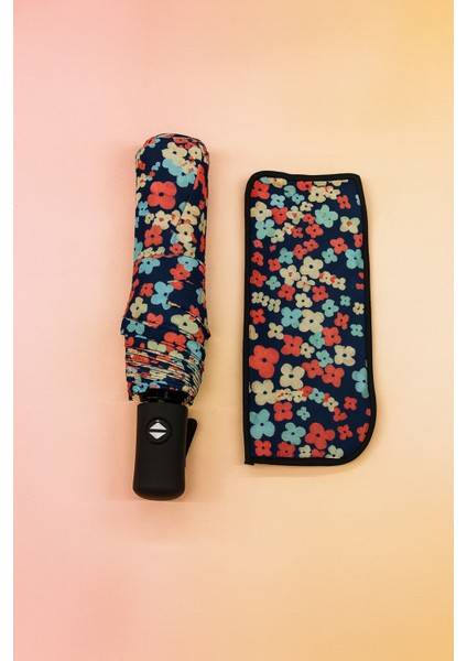 Otomatik Full Fonksiyon Açma Kapama Fiber Tel Kılıflı Çiçek Desenli Kaliteli Kadın Şemsiye fiyatları