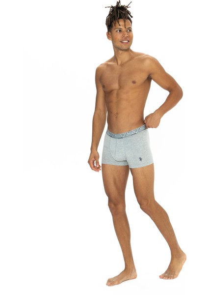 Erkek 3&#039; Lü Siyah-Lacivert-Gri Kutu Set Boxer - Çoklu Renk - BCP1.80U54Z3E-L