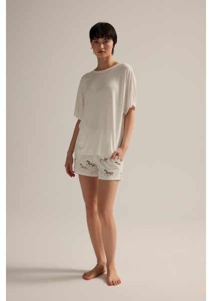 Kadın Pamuklu Cepli Şort Pijama Altı fiyatları