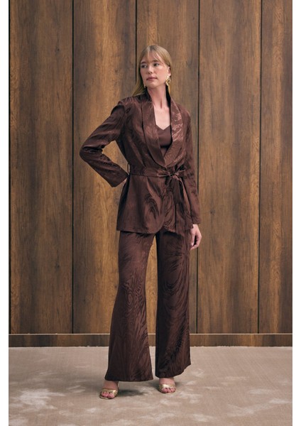 Kuşaklı Uzun Ceket - Kahve fiyatları