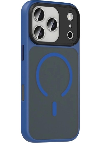 Apple iPhone 17 Pro Max Kılıf Mat Arka Yüzey Wireless Şarj Özellikli Redclick Flet M-Safe Kapak