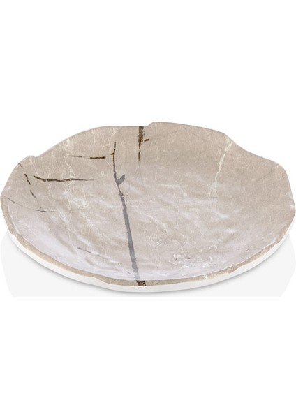 43016.CAP - Norma Cappuccino 4'lü Yuvarlak Tabak Seti 16 Cm, Thermoset Melamin