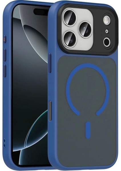 Apple iPhone 17 Pro Max Kılıf Mat Arka Yüzey Wireless Şarj Özellikli Redclick Flet M-Safe Kapak modelleri