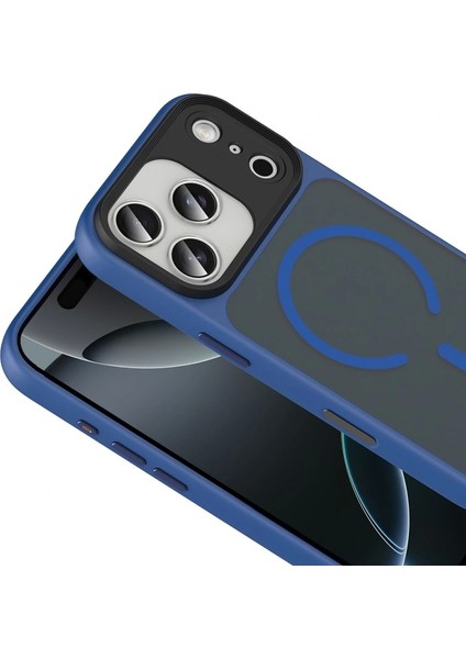 Apple iPhone 17 Pro Max Kılıf Mat Arka Yüzey Wireless Şarj Özellikli Redclick Flet M-Safe Kapak fırsatları