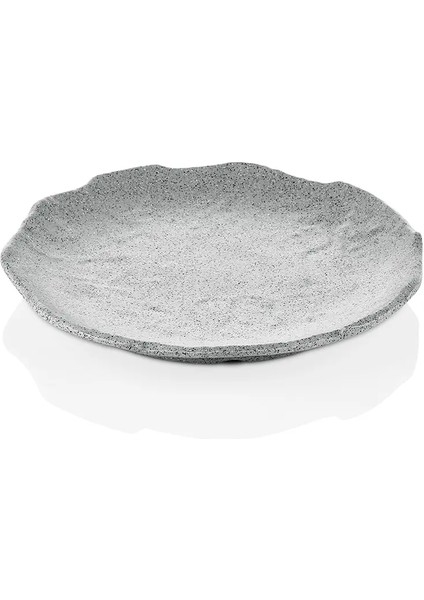 43016.GG - Norma 4'lü Gri Granit Efektli Yuvarlak Tabak Seti 16 Cm, Thermoset Melamin