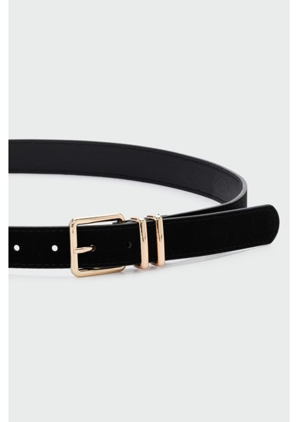 Kare Tokalı Suni Deri Kemer Siyah fiyatları