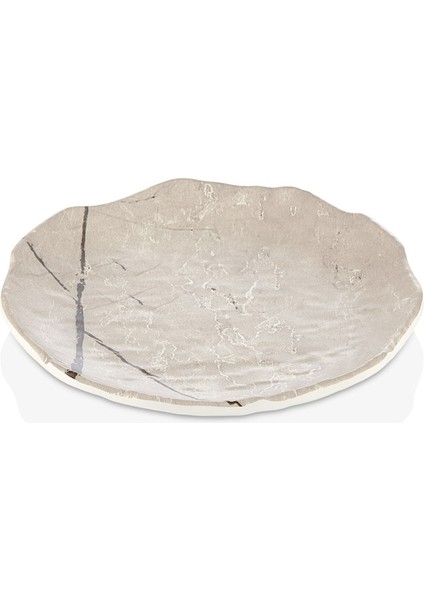 43020.CAP - Norma Cappuccino 4'lü Yuvarlak Tabak Seti 20 Cm, Thermoset Melamin