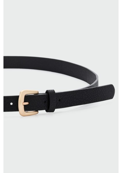 Kare Tokalı Suni Deri Kemer Siyah fiyatları