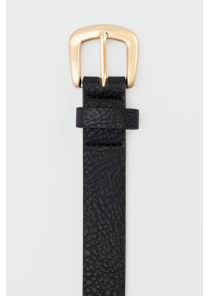 Kare Tokalı Suni Deri Kemer Siyah modelleri