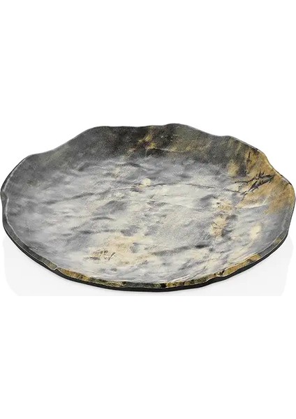 43028.RM Norma Royal Marble 2'li Gastronorm Yuvarlak Tabak Seti 28 Cm, Thermoset Melamin