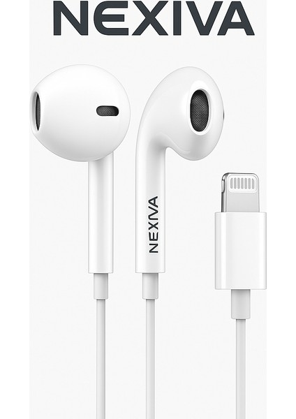 Iphone 11/12/13/14/PLUS/PRO/PRO MAX Uyumlu Kablolu Kulaklık Lightning Girişli Mikrofonlu Ekstra Ses Kalitesi