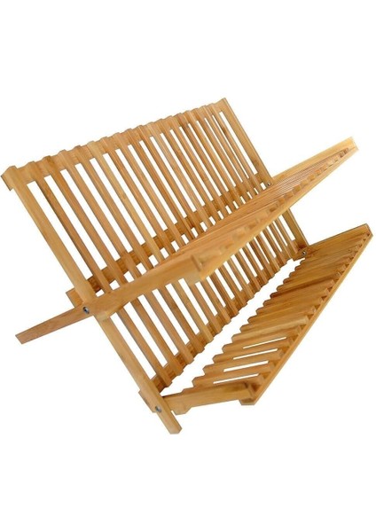 Katlanabilir Bambu Bulaşık Sepeti Antibakteriyel 45x33x24,5 cm Mutfak Düzeni