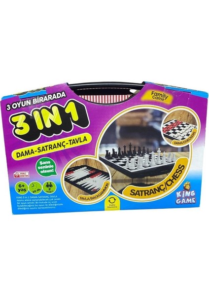3 In 1 Dama Satranç Tavda 3 Ü 1 Arada 2136