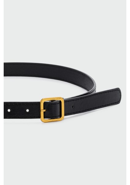 Kare Tokalı Suni Deri Kemer Siyah fiyatları