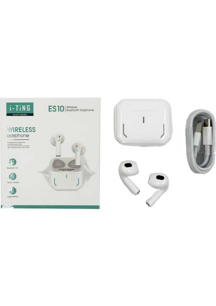 İOS Android Tüm Telefonlarla Uyumlu Beyaz K3 Çipli %75 Güçlendirilmiş Batarya Bluetooth Kulaklık