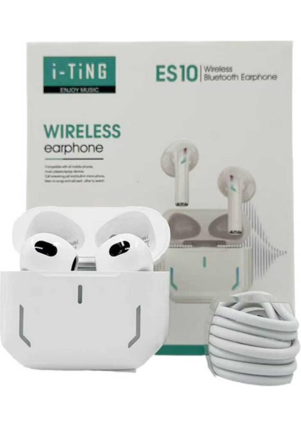 İOS Android Tüm Telefonlarla Uyumlu Beyaz K3 Çipli %75 Güçlendirilmiş Batarya Bluetooth Kulaklık