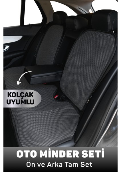 Mindra Serisi Peugeot 308 2013 - 2021 Uyumlu Oto Koltuk Minder Seti - Füme modelleri