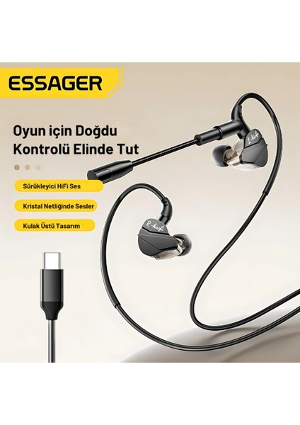 Pro Seri Gaming Hifi Kulaklık – Mikrofonlu, Yüksek Ses Kalitesi, Kristal Ses Sistemli Kulaklık